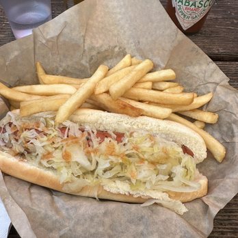 Stumptown Brewery - Hot dog + fries - Pubs Near Me - Guerneville, California Stumptown Brewery - Hot dog + fries - Pubs Near Me - Guerneville, California
