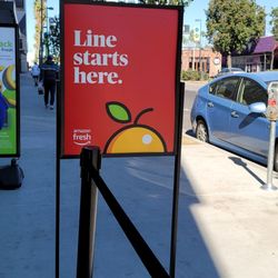 Amazon Fresh - Wait outside to get inside