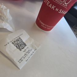 Steak ’n Shake - QR codes on your receipt are needed to pour drinks.