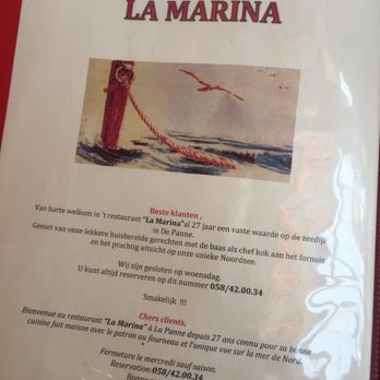 La Marina - Restaurants Near Me - De Panne, VWV