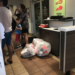 KFC - The dripping garbage was inches from customers feet