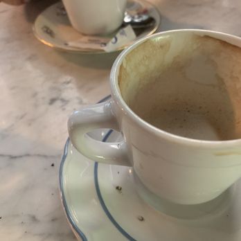 Mercat Bistro - Soy and dairy milk cappuccinos  The dainty saucers they're served on is a cute touch - French Near Me - Dallas, Texas