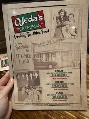 Menu photo 6 Ojeda's Dallas, TX
