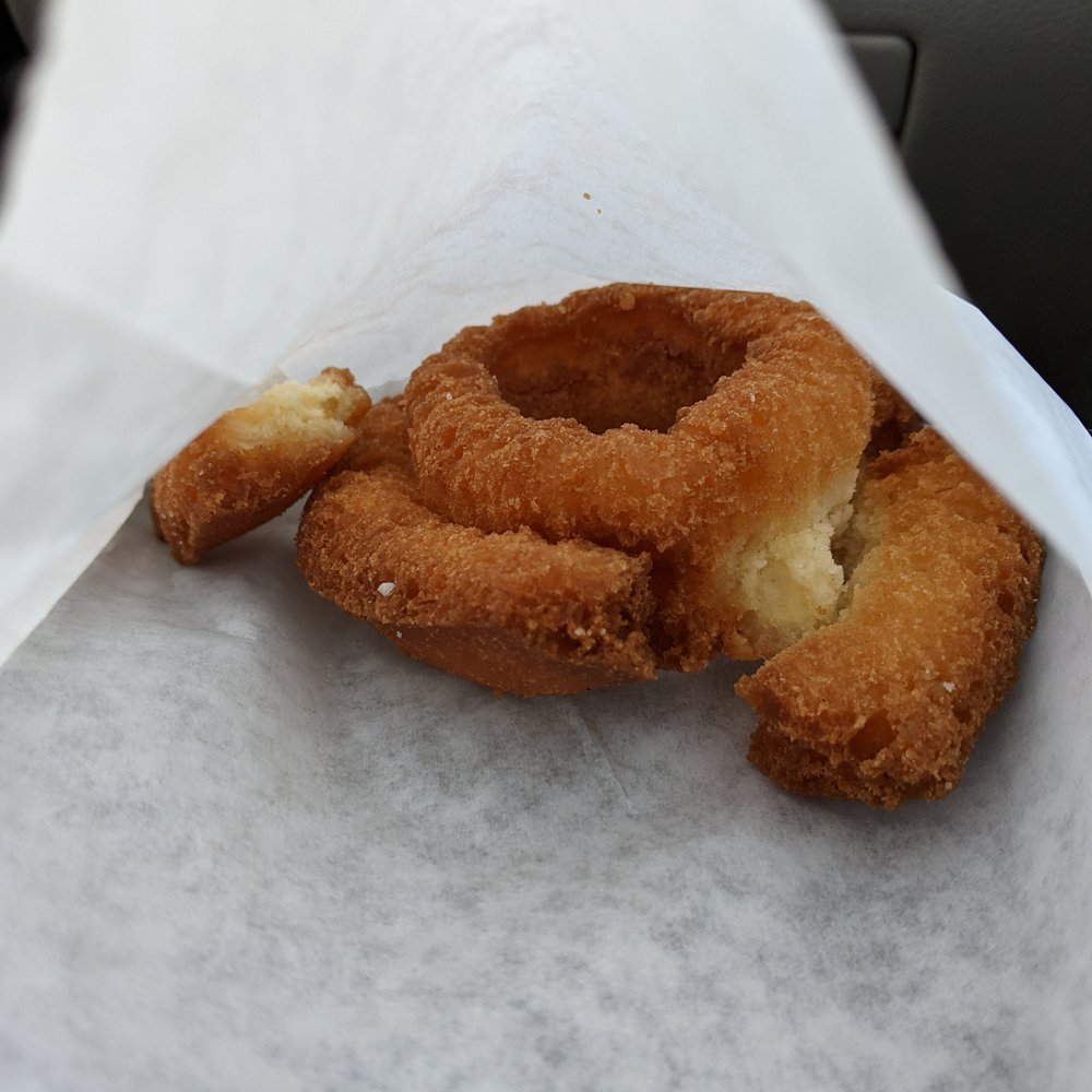 Donut House - Donut broke into 3 pieces as she was grabbing it :( - Donuts Near Me - Anacortes, Washington Donut House - Donut broke into 3 pieces as she was grabbing it :( - Donuts Near Me - Anacortes, Washington