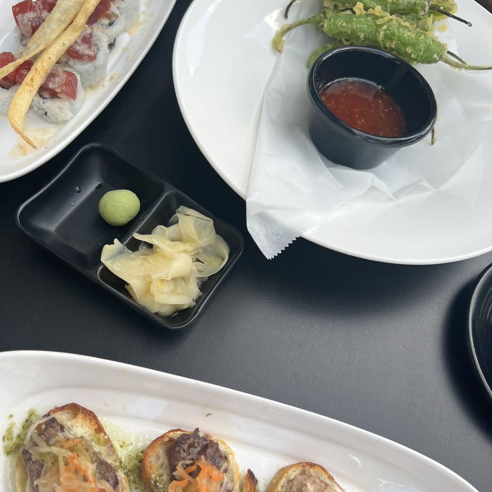 Mint Tapas and Sushi 3 - Holladay - Wagyu Crostini Shishito Peppers Stargazer - Sushi Bars Near Me - Holladay, Utah