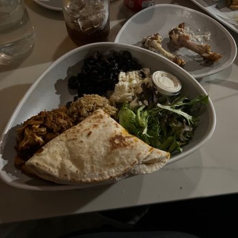 Pinched on the River - Rice bowl, Chicken Shawarma with greens, olives, onions, & feta - Mediterranean Near Me - Chicago, Illinois Pinched on the River - Rice bowl, Chicken Shawarma with greens, olives, onions, & feta - Mediterranean Near Me - Chicago, Illinois
