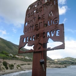 To get to the cave, make a right when you get to this sign.