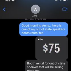 MAIN ROOM Event Center - Paying for extra vendor space