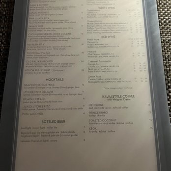 Seaview Terrace - Menu - Drinks - Coffee & Tea Near Me - Poipu, Hawaii Seaview Terrace - Menu - Drinks - Coffee & Tea Near Me - Poipu, Hawaii