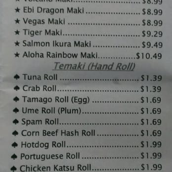 Aloha Sushi - Menu (June 2015) - Sushi Bars Near Me - Honolulu, Hawaii Aloha Sushi - Menu (June 2015) - Sushi Bars Near Me - Honolulu, Hawaii