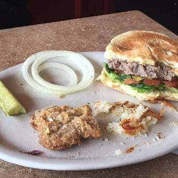 Hoosier Cafe - I gave my husband some of my chicken fried steak since his burger was so nasty. - Breakfast & Brunch Near Me - Chandler, Arizona