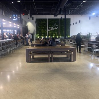 Paddle and Par - Sitting area by bar - Pickleball Near Me - Beverly Hills, Michigan