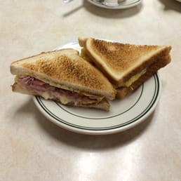 Ham,egg, and cheese custom sandwich love this place Ham,egg, and cheese custom sandwich love this place