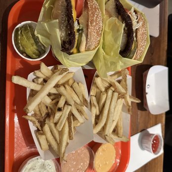 Lovely's - Drive thru  Westerner  Fries Extra pickles (of course) All the sauces - Burgers Near Me - Oakland, California