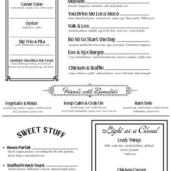 Eos & Nyx - Menu - Cocktail Bars Near Me - San Jose, California