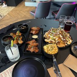Brisket Wontons Buffalo Wings Brisket Nachos Huckleberry Cider