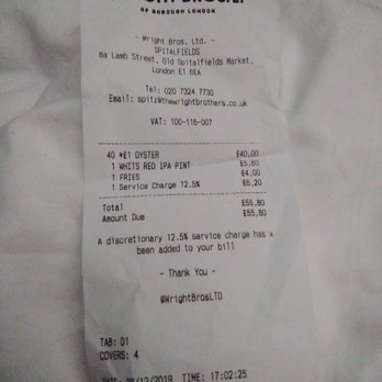 Wright Brothers Spitalfields - What a bargain! - Seafood Near Me - London, XGL Wright Brothers Spitalfields - What a bargain! - Seafood Near Me - London, XGL