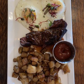 West End Wine Bar & Pub - Hanger steak in their brunch menu. - Pubs Near Me - Purcellville, Virginia West End Wine Bar & Pub - Hanger steak in their brunch menu. - Pubs Near Me - Purcellville, Virginia