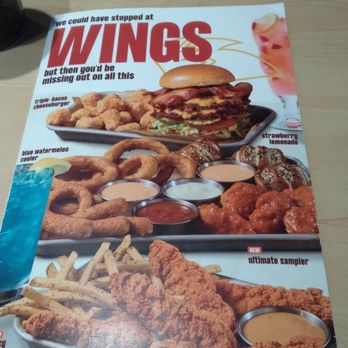 Buffalo Wild Wings - Front page of menu... - American Near Me - Salinas, California