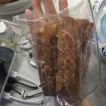 La Michoacána - Leftover churros, cut in half & placed in a ziploc; was served FRESH in a paper tray. Couldn't finish with the fresas con crema - Ice Cream & Frozen Yogurt Near Me - Kenner, Louisiana