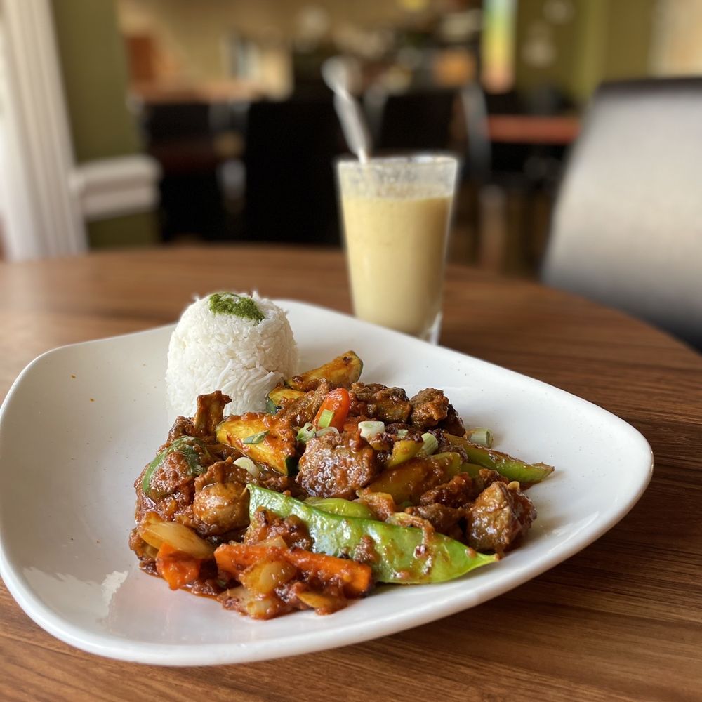 Base Crave - Lamb mushrooms curry  level 6 - Desserts Near Me - Cambridge, Massachusetts