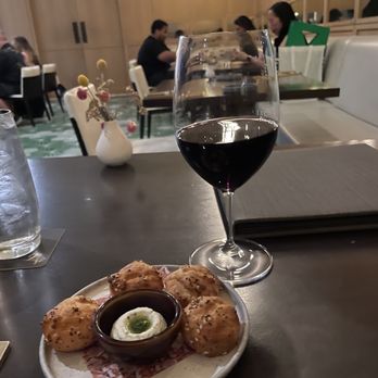 Solera - Upfront offering of cheese puffs with herb goat cheese - Lounges Near Me - Honolulu, Hawaii Solera - Upfront offering of cheese puffs with herb goat cheese - Lounges Near Me - Honolulu, Hawaii
