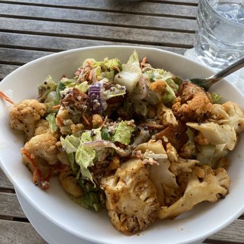 Fruits & Roots Juice Bar + Vegan Cafe - Buffalo Cauliflower Caesar Salad - Vegan Near Me - Stuart, Florida Fruits & Roots Juice Bar + Vegan Cafe - Buffalo Cauliflower Caesar Salad - Vegan Near Me - Stuart, Florida