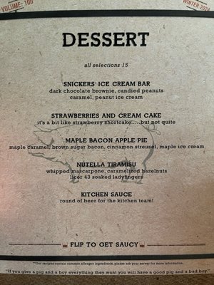 Menu photo 7 Mountain Standard Vail, CO