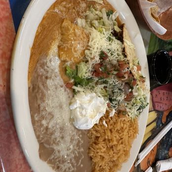 Taco Giro - The Number 1..... Cheese Enchilada and Beef Taco with Rice and Beans. - Breakfast & Brunch Near Me - Apache Junction, Arizona