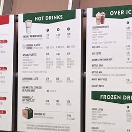 Menu options