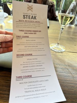 Menu photo 4 Charlie Palmer Steak Napa, CA