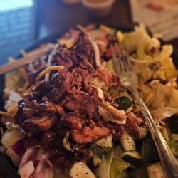 Dreamland BBQ - Smokehouse Cobb salad with boneless rib tips.