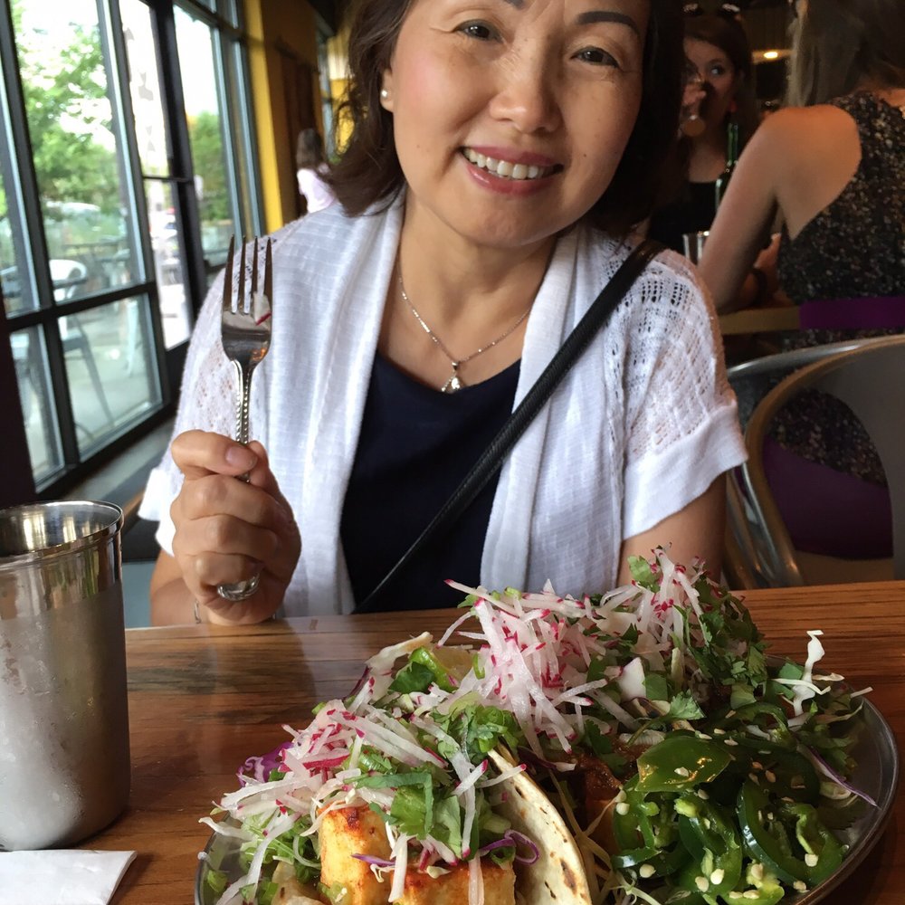 Spork - Mum with her vegan tofu tacos! $3 each. She's a champ. - Mexican Near Me - Bend, Oregon Spork - Mum with her vegan tofu tacos! $3 each. She's a champ. - Mexican Near Me - Bend, Oregon