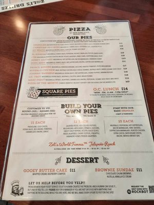 Menu photo 4 Zoli's NY Pizza Addison, TX