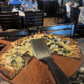 Sicilian Oven - Partially eaten Popeye Pizza. You know this went home with us. - Italian Near Me - Lighthouse Point, Florida