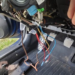 Performance Auto Sound - Hot wires with voltage simply capped and left in my column.