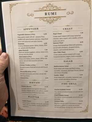 Menu photo 2 Rumi Restaurant Lewisburg, PA