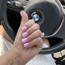 Powder dip nail with gel color