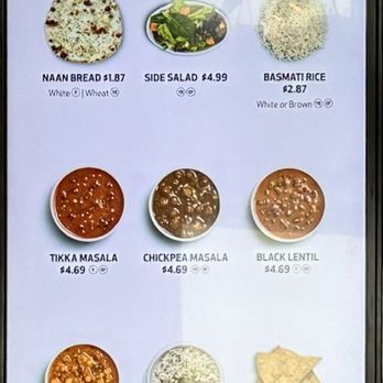 Choolaah - Menu board up close: Sides. So many options... so little stomach space. - Indian Near Me - Westlake, Ohio Choolaah - Menu board up close: Sides. So many options... so little stomach space. - Indian Near Me - Westlake, Ohio