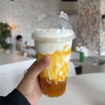 Moge Tee - Mango Bubble Milk (Medium) - Bubble Tea Near Me - College Park, Maryland Moge Tee - Mango Bubble Milk (Medium) - Bubble Tea Near Me - College Park, Maryland
