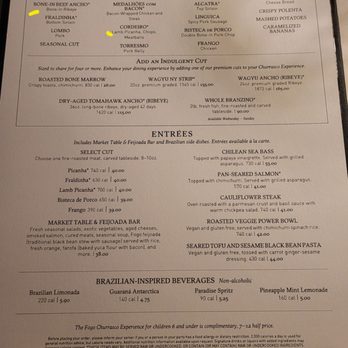 Fogo de Chão - menu 2024 - Brazilian Near Me - Elmhurst, New York