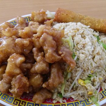 Chef China - Orange chicken and veggie fried rice. - Chinese Near Me - Spring Valley, California Chef China - Orange chicken and veggie fried rice. - Chinese Near Me - Spring Valley, California