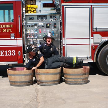 Upstream Wines at Watts Winery - San Joaquin County Firefighters getting ready for the annual grape stomp at Watts. - Wineries Near Me - Lodi, California Upstream Wines at Watts Winery - San Joaquin County Firefighters getting ready for the annual grape stomp at Watts. - Wineries Near Me - Lodi, California