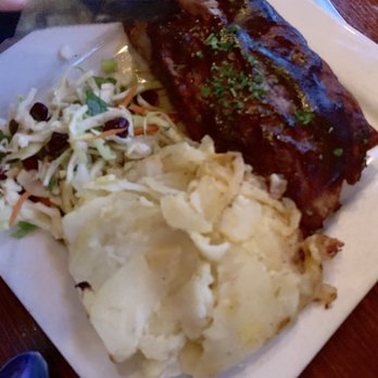 Flying Beaver Bar - BBQ ribs half rack with scallop potatoes - Pubs Near Me - Richmond, British Columbia Flying Beaver Bar - BBQ ribs half rack with scallop potatoes - Pubs Near Me - Richmond, British Columbia