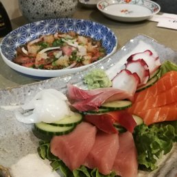 Assorted Sashimi and beef tataki