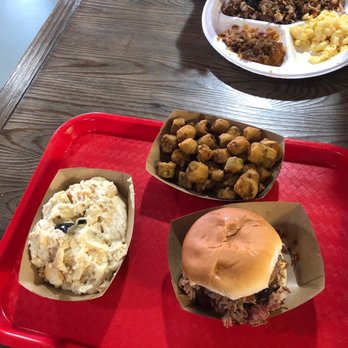 Game Day Bbq - Chopped BBQ Sandwich, Fried Okra, Banana Pudding, (half-pint) - Barbeque Near Me - Duncan, South Carolina Game Day Bbq - Chopped BBQ Sandwich, Fried Okra, Banana Pudding, (half-pint) - Barbeque Near Me - Duncan, South Carolina