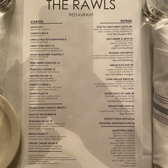 The Rawls Restaurant - Menu - Southern Near Me - Enterprise, Alabama The Rawls Restaurant - Menu - Southern Near Me - Enterprise, Alabama