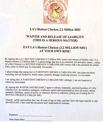 Menu photo 6 Al's Hot Chicken Los Angeles, CA