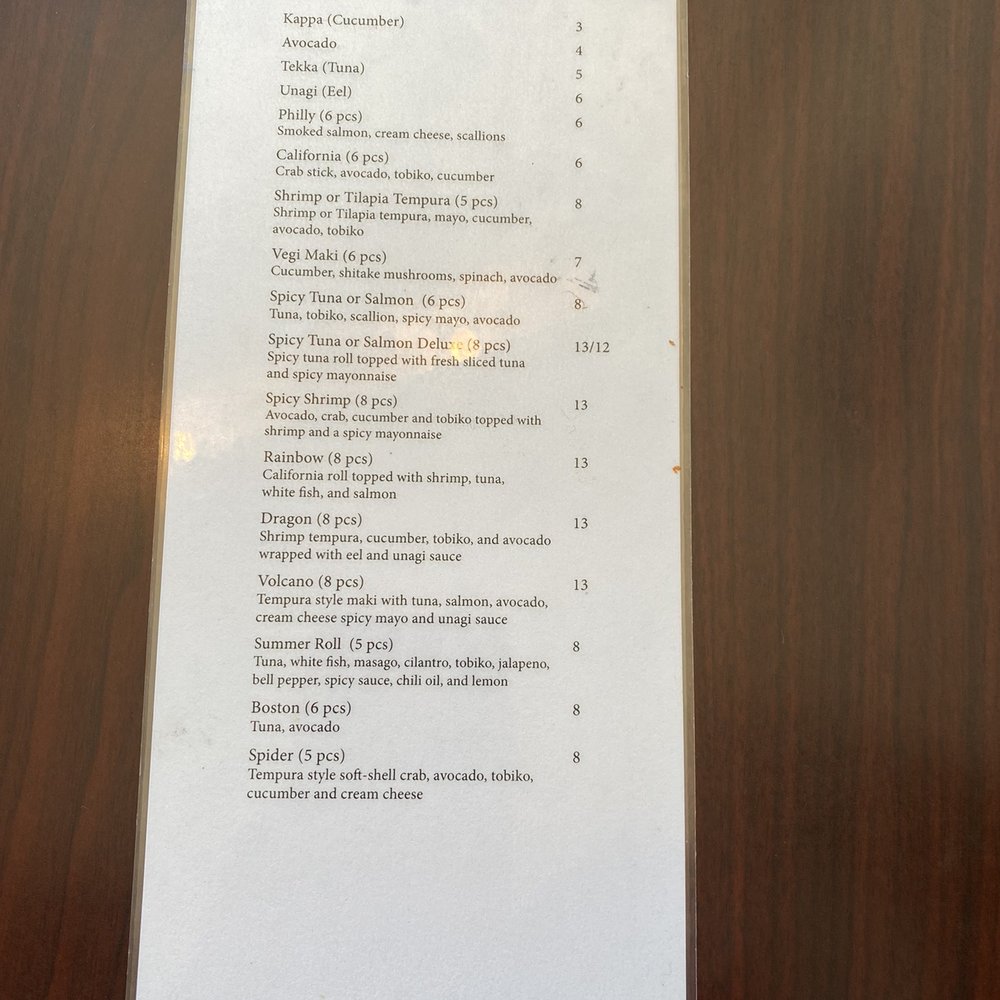 Chai's Asian Bistro - Sushi menu - Asian Fusion Near Me - Chicago, Illinois