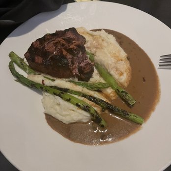 Brigantine - Center cut filet mignon with mashed potatoes and grilled asparagus. - Seafood Near Me - La Mesa, California Brigantine - Center cut filet mignon with mashed potatoes and grilled asparagus. - Seafood Near Me - La Mesa, California
